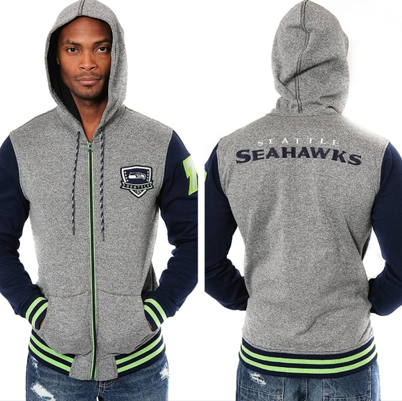 Seahawks Letterman Zip-up Hoodie - Picture 2 of 12